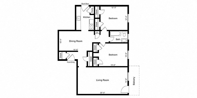 2 Bedrooms 1 Bathroom Apartment for rent at Country Club Towers And Gardens in Denver, CO