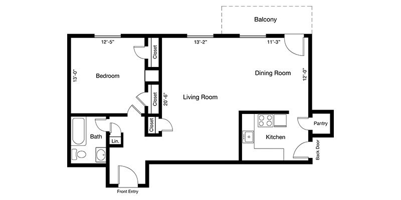 1 Bedroom 1 Bathroom Apartment for rent at Country Club Towers And Gardens in Denver, CO