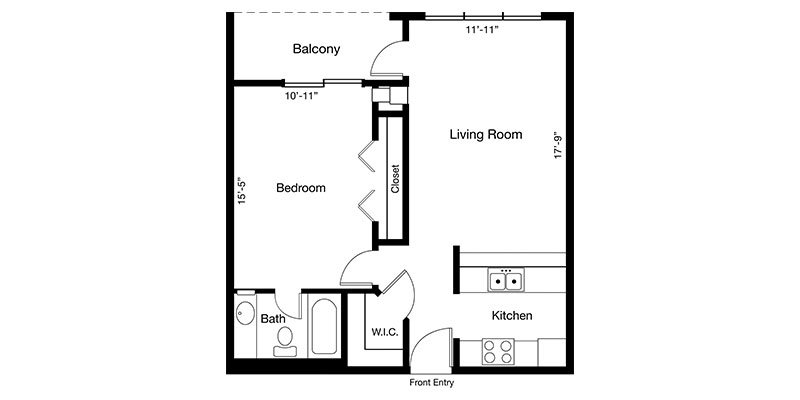 1 Bedroom 1 Bathroom Apartment for rent at Country Club Towers And Gardens in Denver, CO