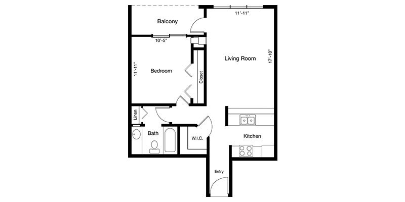 1 Bedroom 1 Bathroom Apartment for rent at Country Club Towers And Gardens in Denver, CO