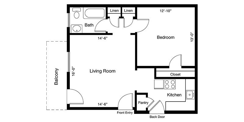 1 Bedroom 1 Bathroom Apartment for rent at Country Club Towers And Gardens in Denver, CO