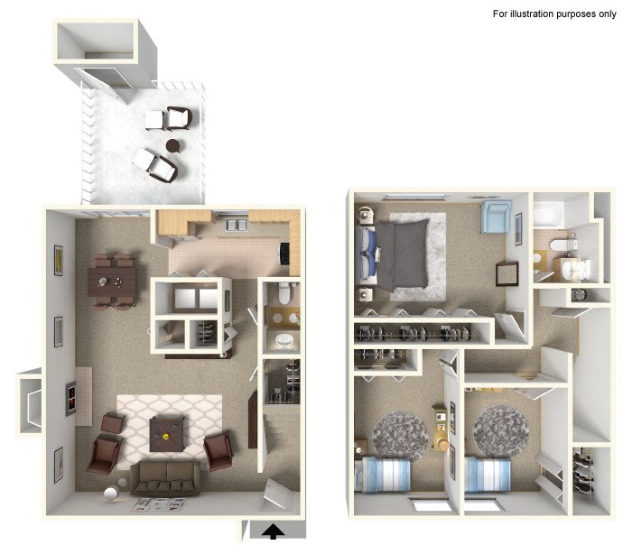 3 Bedrooms 1 Bathroom Apartment for rent at Aspen Chase At Eagle Creek Apartments in Indianapolis, IN