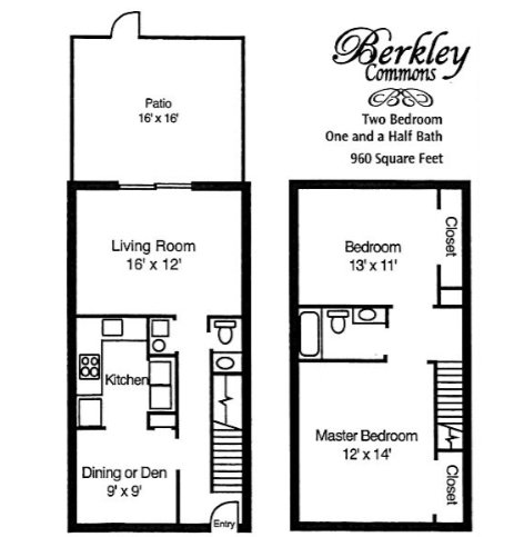 2 Bedrooms 1 Bathroom Apartment for rent at Berkley Commons Apartments in Indianapois, IN