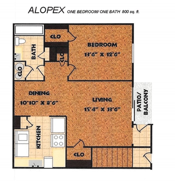 1 Bedroom 1 Bathroom Apartment for rent at Fox Club in Indianapolis, IN
