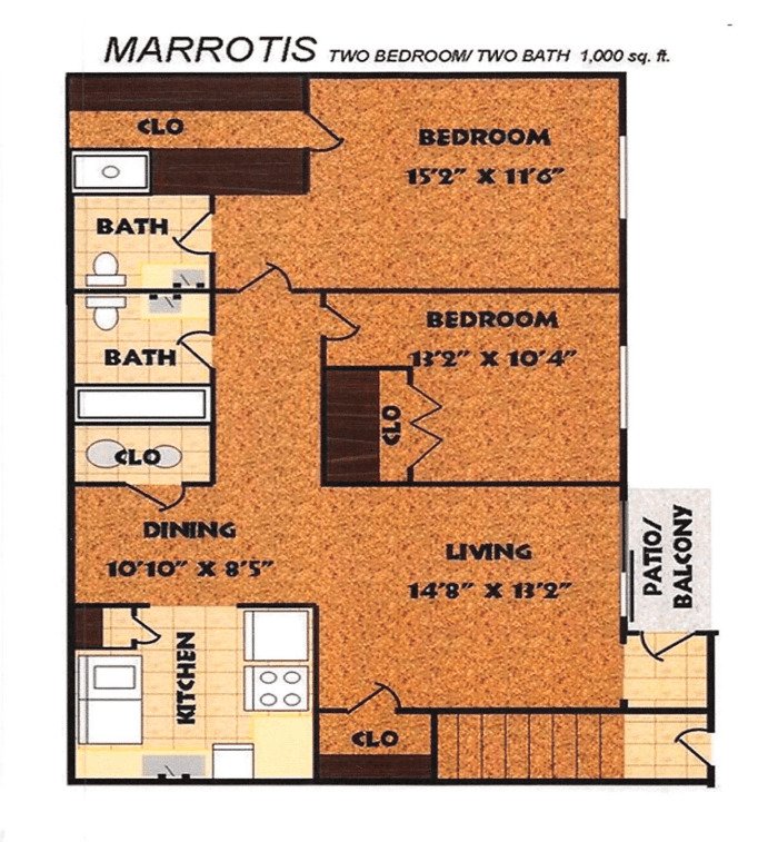 2 Bedrooms 2 Bathrooms Apartment for rent at Fox Club in Indianapolis, IN