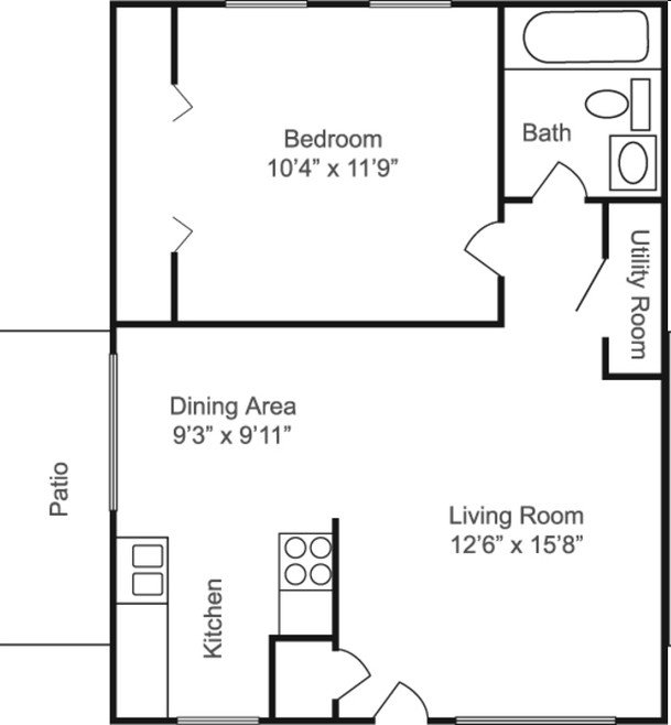 1 Bedroom 1 Bathroom Apartment for rent at Estates At Crystal Bay in Indianapolis, IN