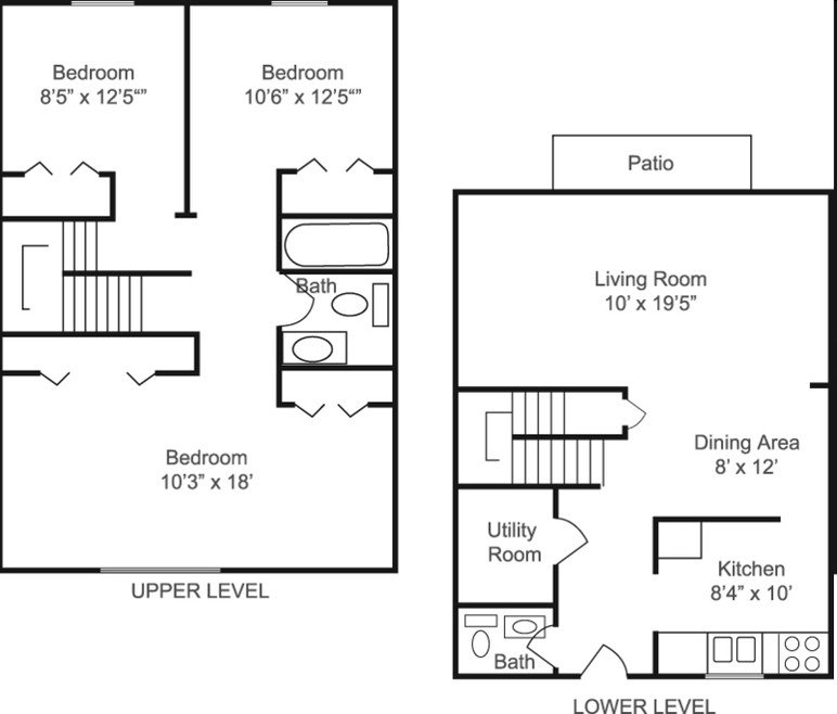 3 Bedrooms 2 Bathrooms Apartment for rent at Estates At Crystal Bay in Indianapolis, IN