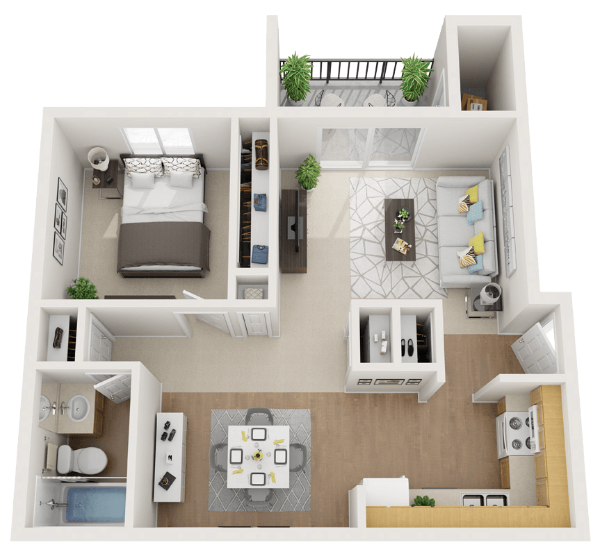 1 Bedroom 1 Bathroom Apartment for rent at Woodbrook Apartments in Indianapolis, IN