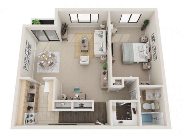 1 Bedroom 1 Bathroom Apartment for rent at Fontainebleau in St Louis, MO