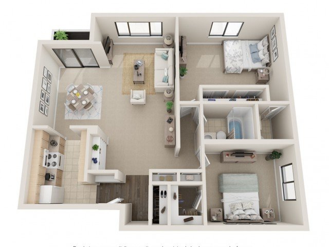 2 Bedrooms 2 Bathrooms Apartment for rent at Fontainebleau in St Louis, MO