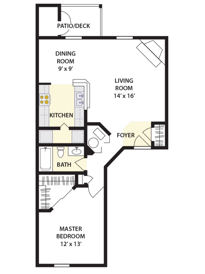 1 Bedroom 1 Bathroom Apartment for rent at BrookStone Village in Cincinnati, OH