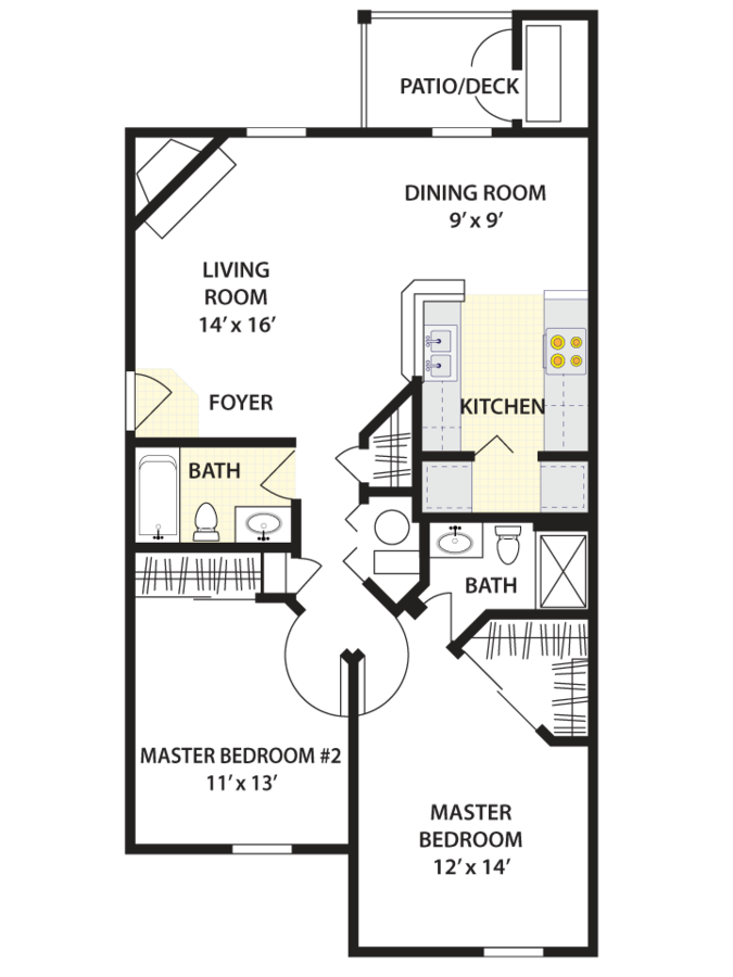 2 Bedrooms 2 Bathrooms Apartment for rent at BrookStone Village in Cincinnati, OH