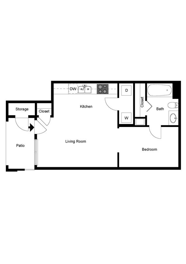 Studio 1 Bathroom Apartment for rent at Ivy Hollow in Charlotte, NC