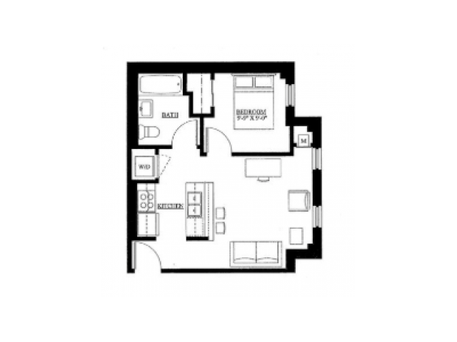 1 Bedroom 1 Bathroom Apartment for rent at The Varsity in Madison, WI