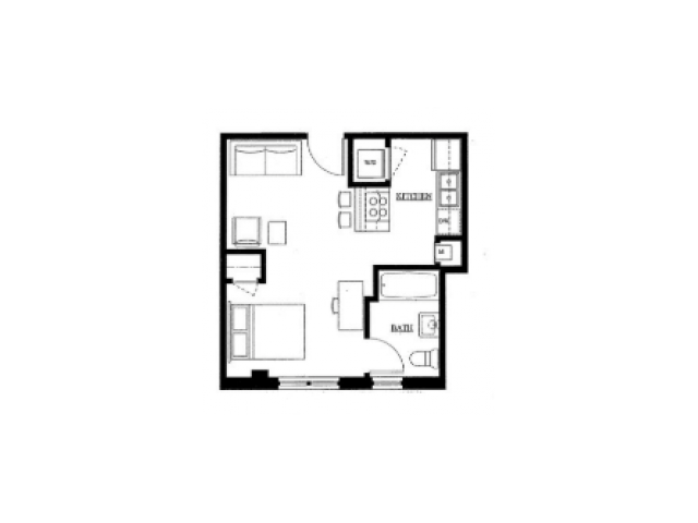 Studio 1 Bathroom Apartment for rent at The Varsity in Madison, WI