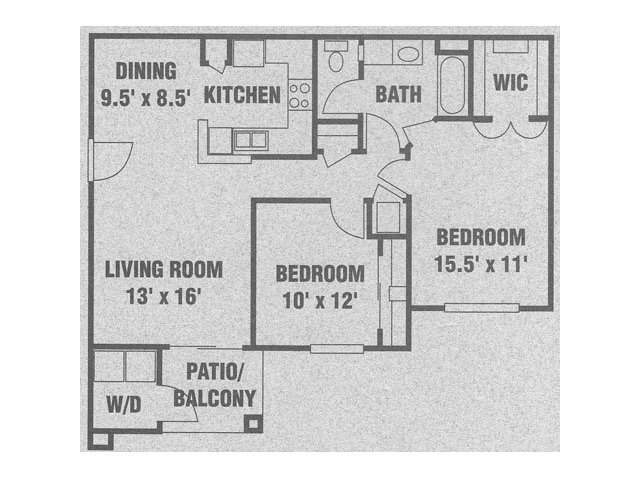 2 Bedrooms 1 Bathroom Apartment for rent at Eagle Ridge Apartments in San Antonio, TX