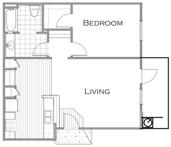 1 Bedroom 1 Bathroom Apartment for rent at Woodlawn Ranch Apartments in San Antonio, TX