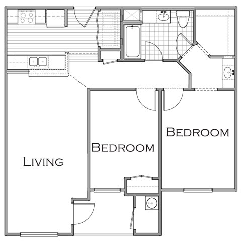 2 Bedrooms 1 Bathroom Apartment for rent at Woodlawn Ranch Apartments in San Antonio, TX