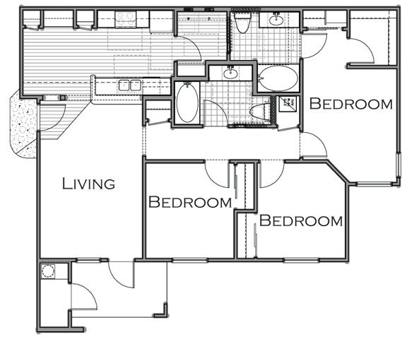 3 Bedrooms 2 Bathrooms Apartment for rent at Woodlawn Ranch Apartments in San Antonio, TX