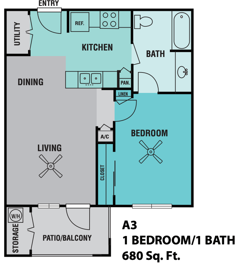 1 Bedroom 1 Bathroom Apartment for rent at Ovation Independent Senior Living in Brownsville, TX