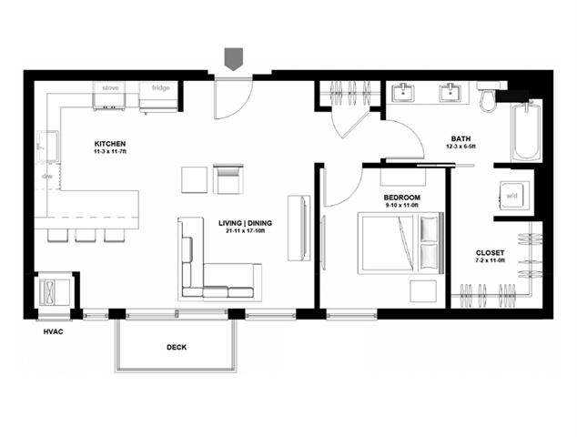 1 Bedroom 1 Bathroom Apartment for rent at Variant in Minneapolis, MN
