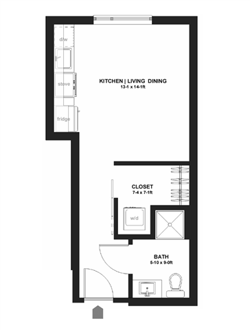 Studio 1 Bathroom Apartment for rent at Variant in Minneapolis, MN