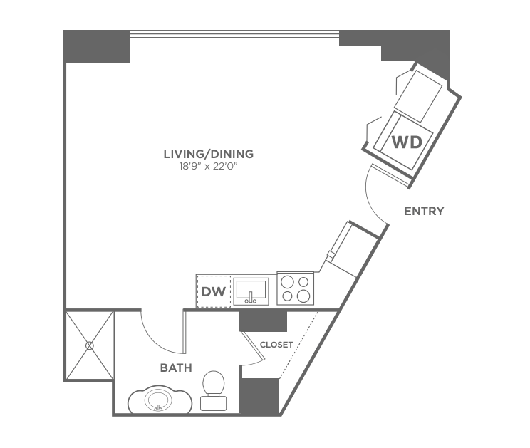 Studio 1 Bathroom Apartment for rent at 1 Brown in Philadelphia, PA