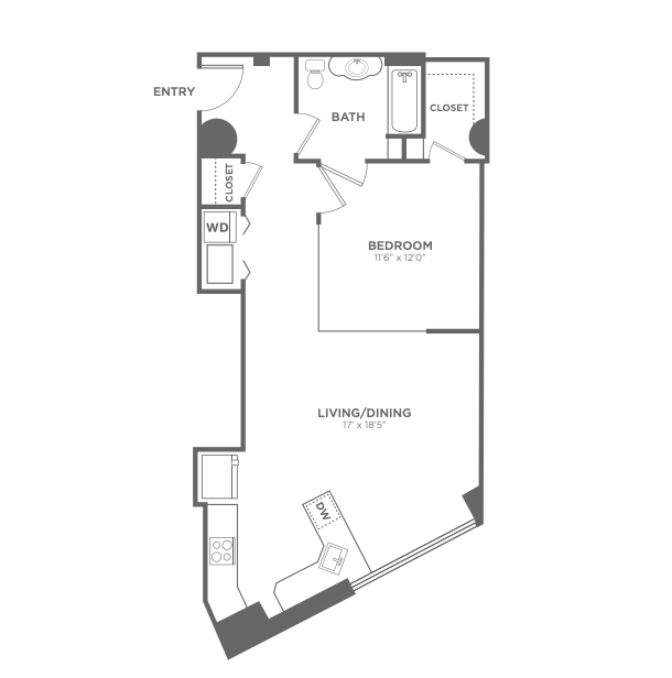 1 Bedroom 1 Bathroom Apartment for rent at 1 Brown in Philadelphia, PA