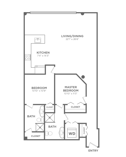 2 Bedrooms 2 Bathrooms Apartment for rent at 1 Brown in Philadelphia, PA