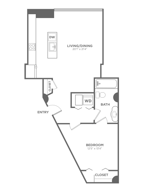1 Bedroom 1 Bathroom Apartment for rent at 1 Brown in Philadelphia, PA