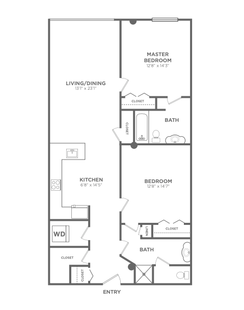 2 Bedrooms 2 Bathrooms Apartment for rent at 1 Brown in Philadelphia, PA