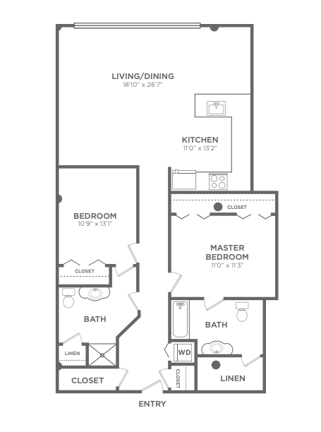 2 Bedrooms 2 Bathrooms Apartment for rent at 1 Brown in Philadelphia, PA