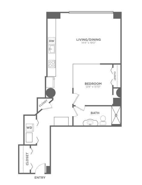 1 Bedroom 1 Bathroom Apartment for rent at 1 Brown in Philadelphia, PA