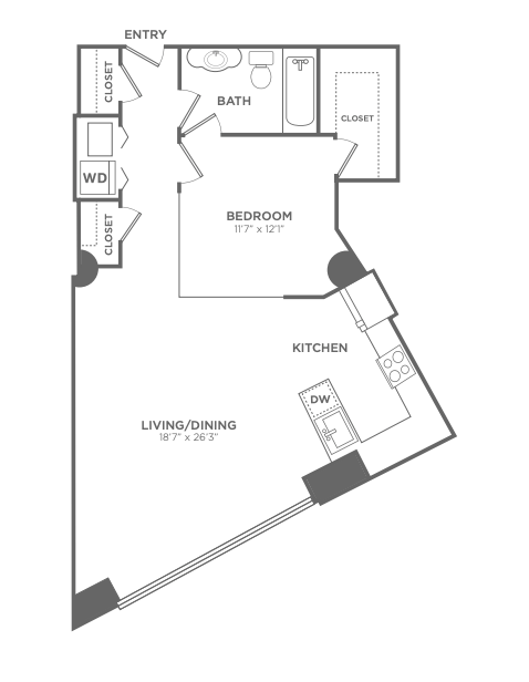 1 Bedroom 1 Bathroom Apartment for rent at 1 Brown in Philadelphia, PA