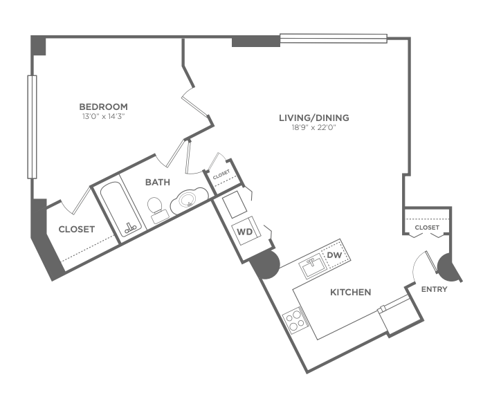 1 Bedroom 1 Bathroom Apartment for rent at 1 Brown in Philadelphia, PA