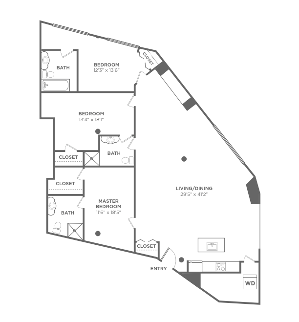 3 Bedrooms 3 Bathrooms Apartment for rent at 1 Brown in Philadelphia, PA