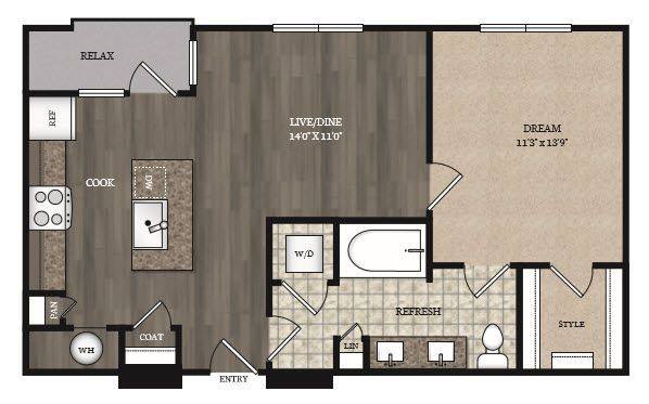1 Bedroom 1 Bathroom Apartment for rent at The Marling Apartments in Madison, WI