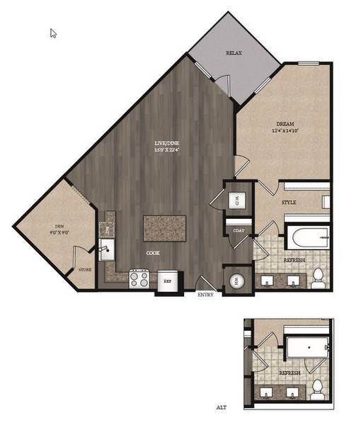 1 Bedroom 1 Bathroom Apartment for rent at The Marling Apartments in Madison, WI