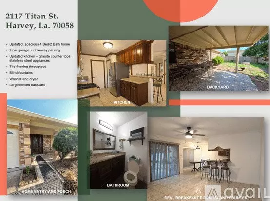 2117 Titan St Apartment for rent in Harvey, LA