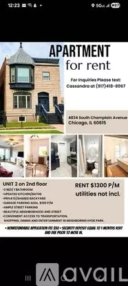 4834 S Champlain Ave Unit Unit Apartment for rent in Chicago, IL 4834 S Champlain Ave Unit Unit Apartment for rent in Chicago, IL