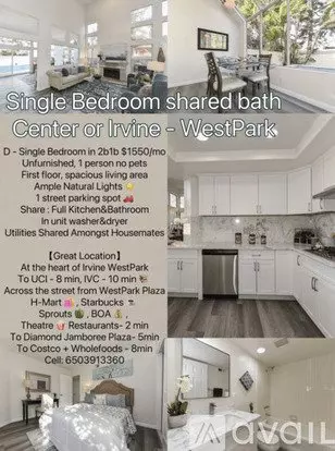 22 Toscany, Unit Room D2 Apartment for rent in Irvine, CA 22 Toscany, Unit Room D2 Apartment for rent in Irvine, CA