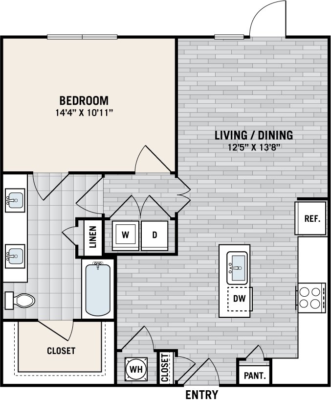 1 Bedroom 1 Bathroom Apartment for rent at West Love in Dallas, TX