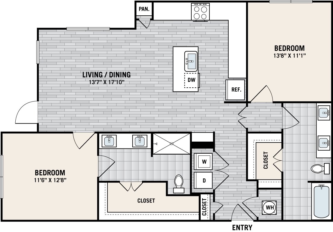 2 Bedrooms 2 Bathrooms Apartment for rent at West Love in Dallas, TX