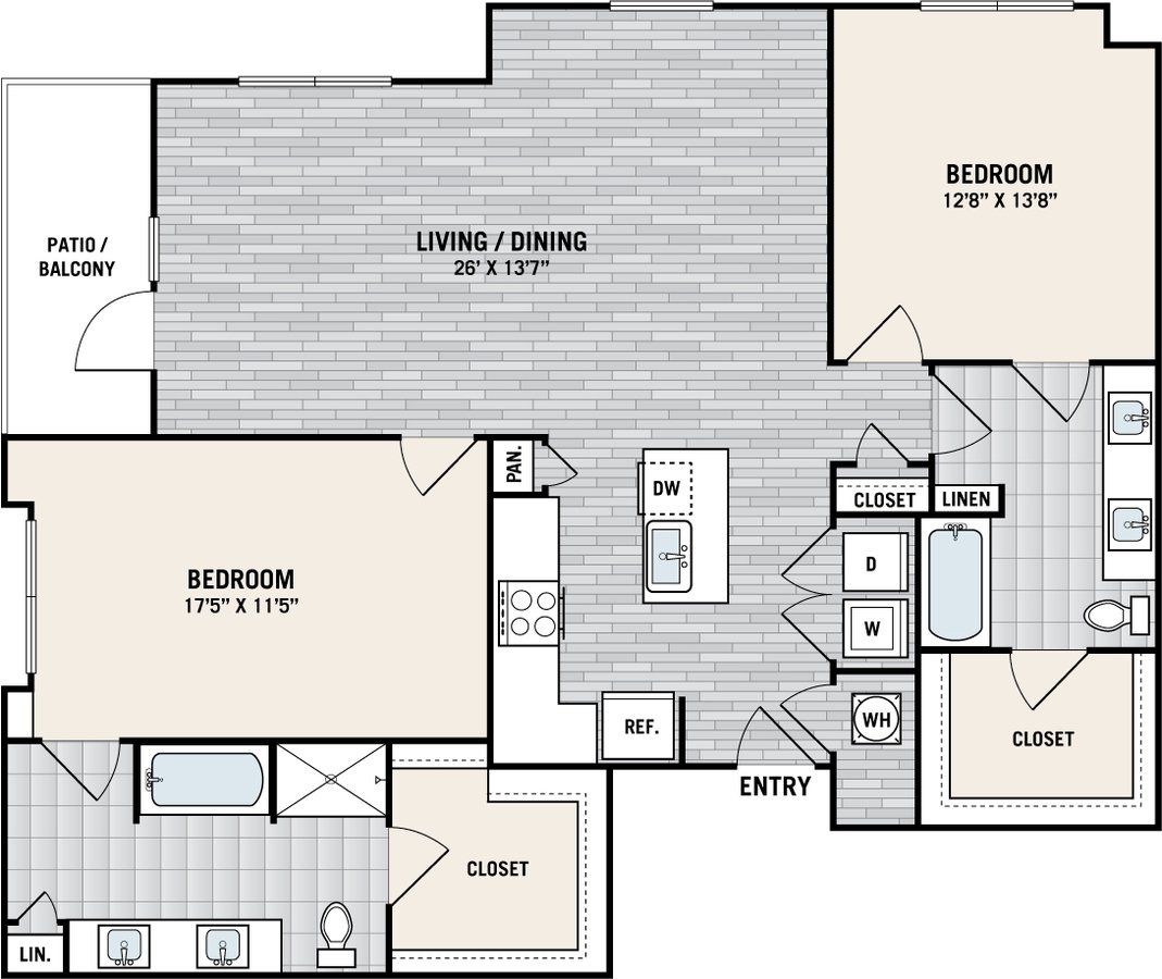 2 Bedrooms 2 Bathrooms Apartment for rent at West Love in Dallas, TX
