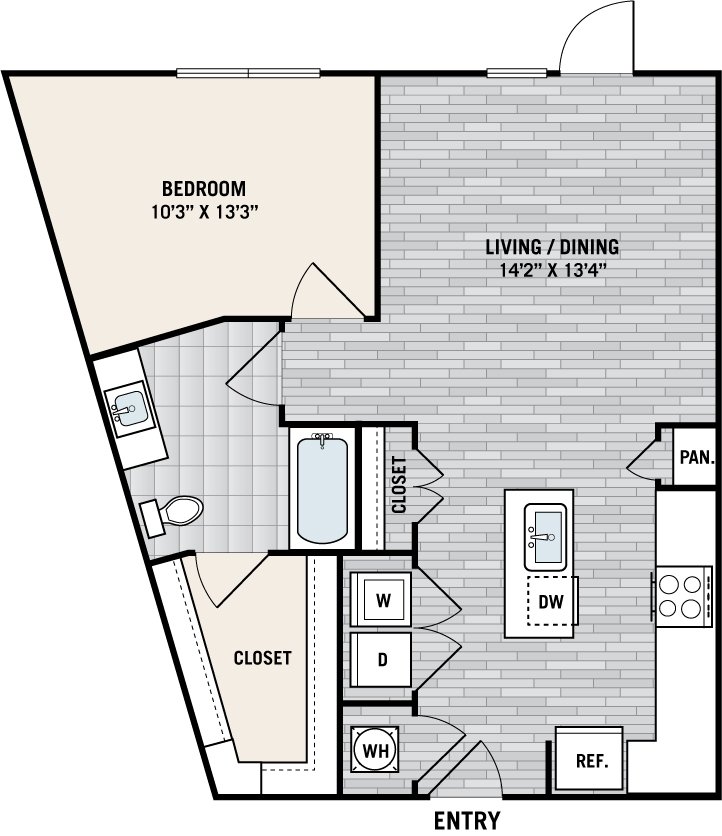 1 Bedroom 1 Bathroom Apartment for rent at West Love in Dallas, TX