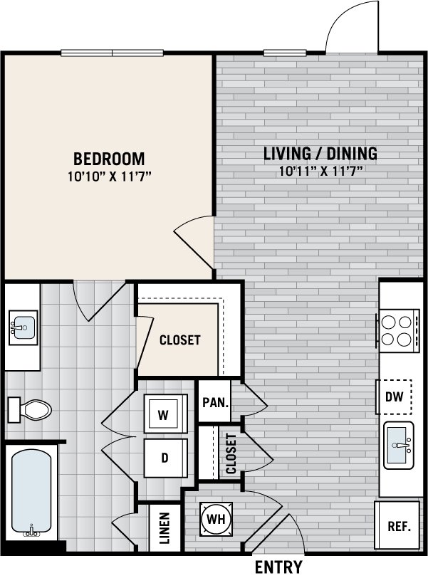 1 Bedroom 1 Bathroom Apartment for rent at West Love in Dallas, TX